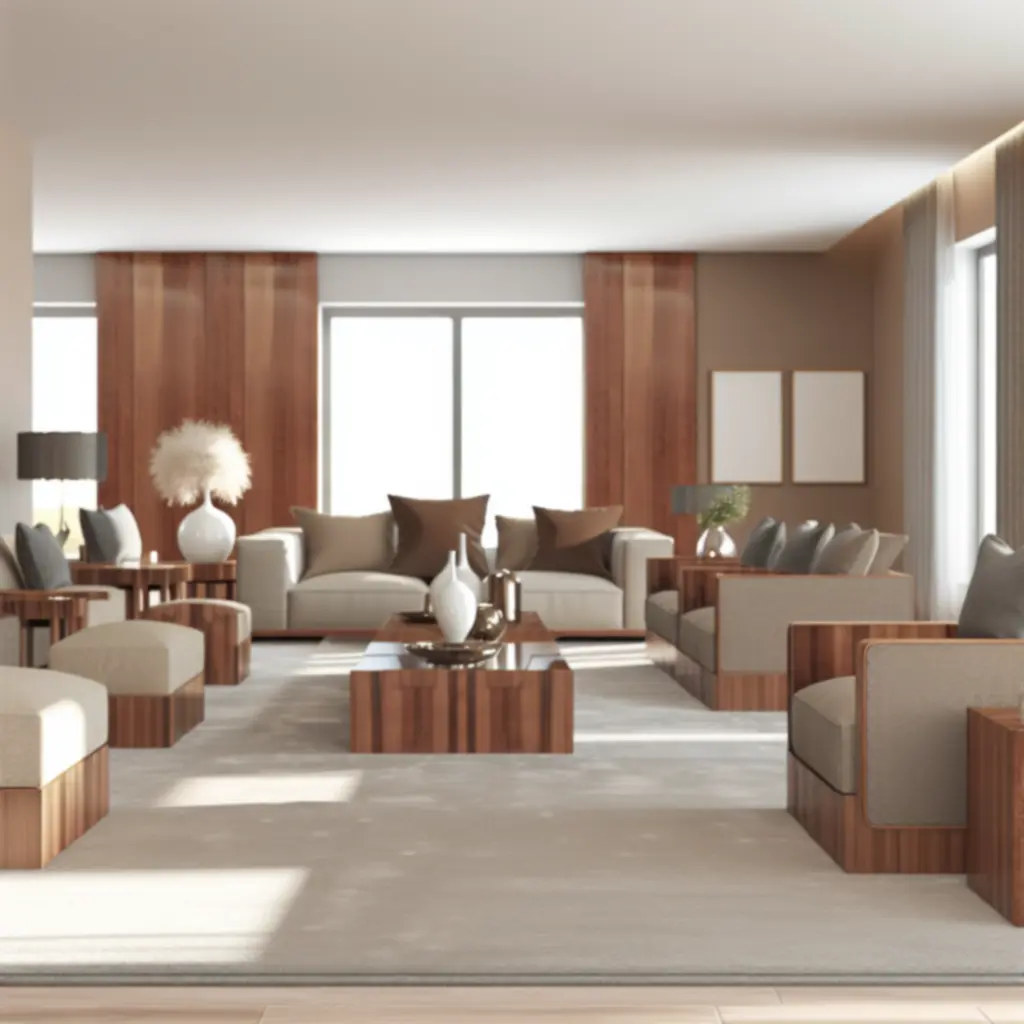 Elegancki, przytulny salon z nowoczesną sofą i stolikiem kawowym Domfurnex