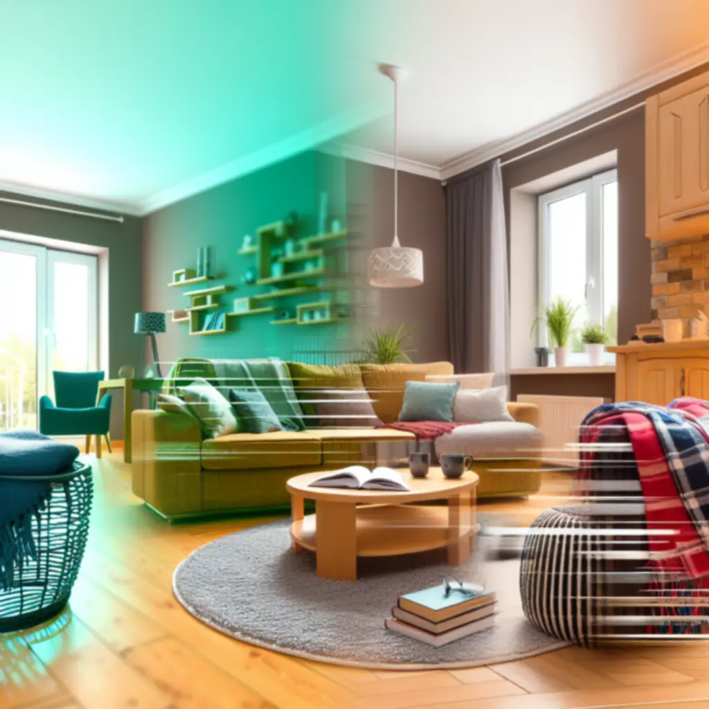 Nowoczesny salon z meblami Domfurnex w ciepłych, neutralnych kolorach